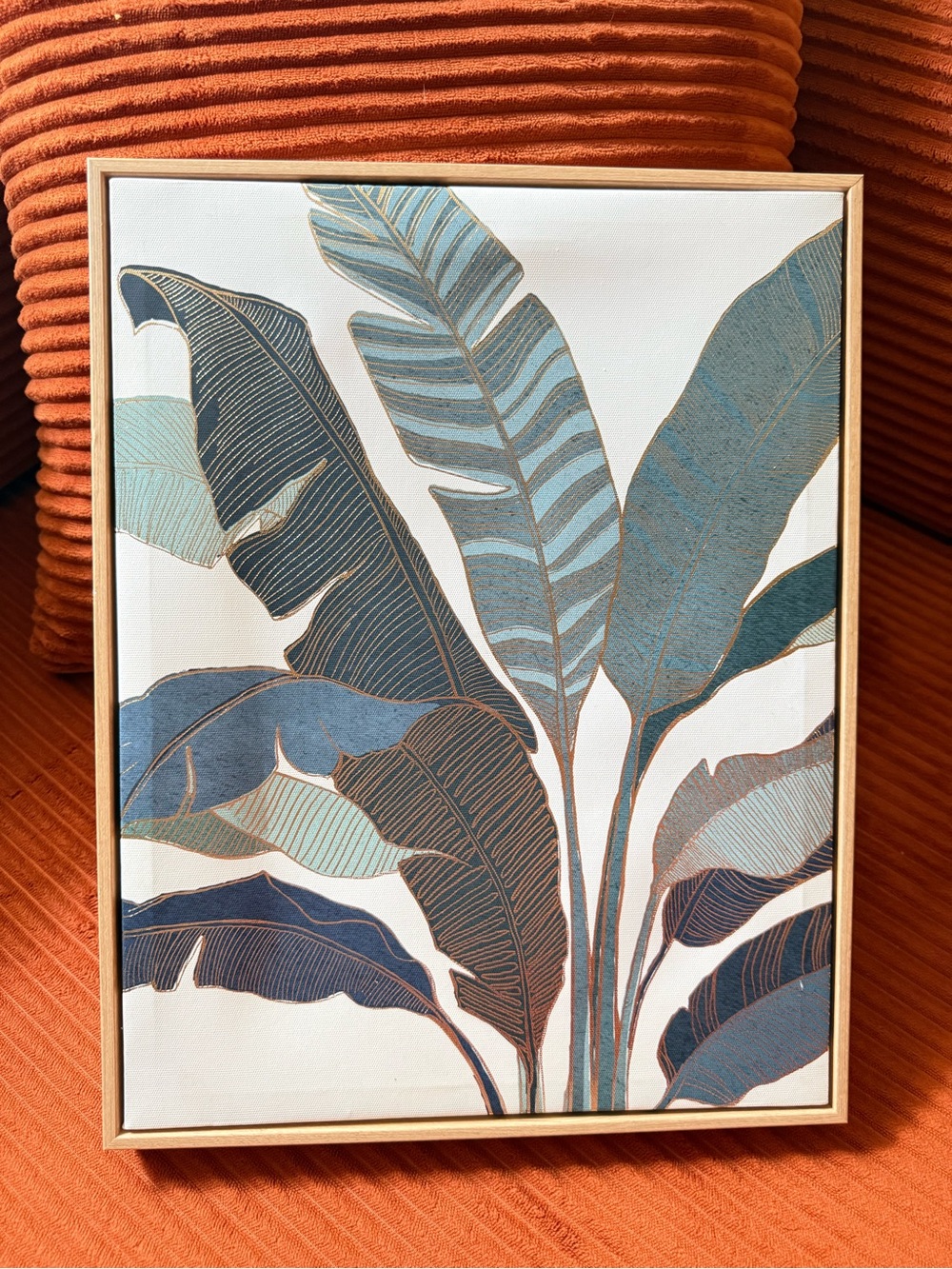 Source Unknown Blue and Teal Botanical Framed Wall Art